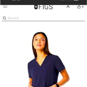 FIGS NAVY  KADE SCRUB PANTS CASMA TOP